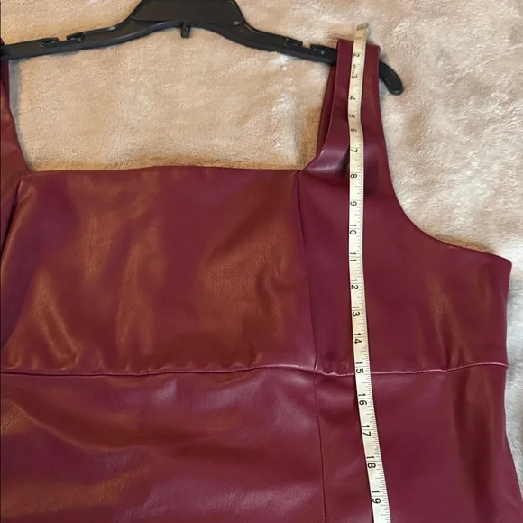 Elegant Burgundy Sleeveless Dress - Picture 8 of 9